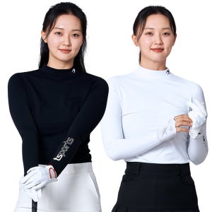 여성 골프웨어 기모티셔츠 겨울 보온 긴팔 폴라티 이너웨어 골프용품