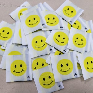 스마일, 곰돌이 직조 라벨 50개