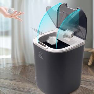 스마트 진동 모션감지 센서 휴지통 자동 개폐 16L