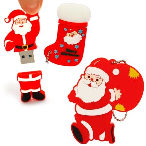 칼론 크리스마스 USB 메모리 3.0 128GB 이동식 드라이브 저장공간 고용량 컴퓨터 PC 연결 포트 Plug&Play 직장인 학생 선생님 교수님 예쁜 귀여운