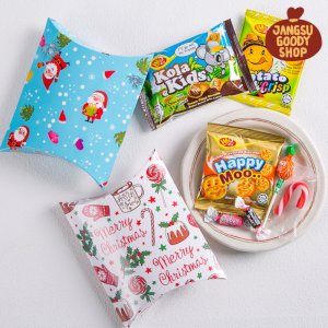 크리스마스간식 반달상자 과자선물세트 간식꾸러미 박스 어린이집 영어 유치원 단체