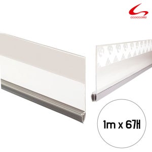 출입문 방문 강화도어 투명 문풍지 틈새막이 1mx6개