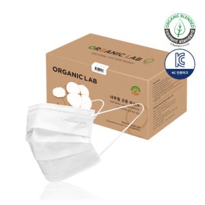 [오가닉랩] 내추럴 코튼 마스크 대형 화이트 30장 유기농 목화 순면 덴탈형
