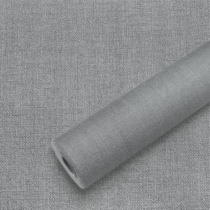 집코리아 스티커처럼 붙이는 단열 실크벽지 폭 50cm 10m, 패브릭 다크그레이(격자무늬)