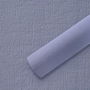집코리아 스티커처럼 붙이는 단열 실크벽지 폭 50cm 10m, 패브릭 프렌치블루(격자무늬)