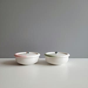 [뚜껑 찬합]현아트 꼭지달린 뚜껑 반찬그릇(핑크,그린 중 택1)