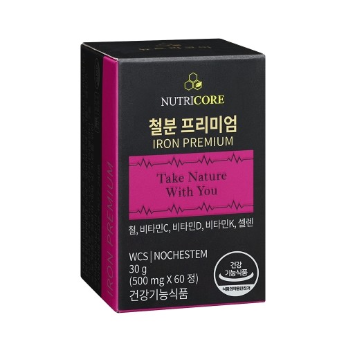 뉴트리코어 철분 프리미엄 60정 여성 영양제