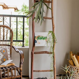 나무 사다리 인테리어 소품 북유럽 카페 인테리어 빈티지 엔틱 감성 자작나무