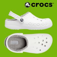 크록스 바야 라인드 클로그 겨울용 털 슬리퍼 CROCS BAYA LINED CLOG 화이트