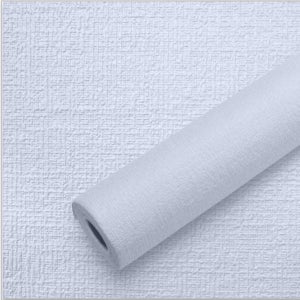 집코리아 스티커처럼 붙이는 단열 실크벽지 폭 70cm 10m, 패브릭 블루(격자무늬)
