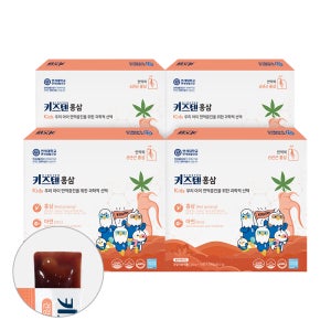 연세 키즈텐 어린이 홍삼 초등학생 유아 6년근 젤리 스틱 면역력 20g 30포, 4개