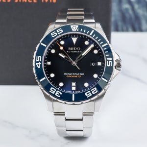 (7종 선물) 미도 다이버 오션스타 600 블루 M026.608.11.041.01 남자메탈시계 백화점AS