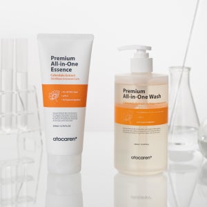 온가족 카렌듈라 20% 장벽 바디크림 아토카렌 에센스+워시 세트 2+2