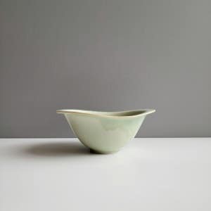 [타원형 샐러드볼]현아트 그린색 탕기 가든용 과일그릇