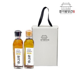 경기방앗간 저온압착방식 방앗간 통깨 진한 참기름 들기름 세트 180ml 300ml
