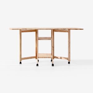 DIGOOD 이동식 접이식테이블 고무나무 1590mm, 고무나무 4933.7207