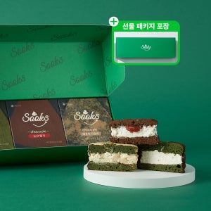 [쑥스초코파이] 맛 선택 가능 냉장 수제 광주 전주 초코파이 생초코파이 선물세트 3구