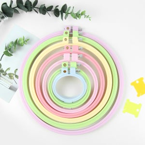 파스텔 자수 수틀 (프랑스 컬러 자수수틀) 칼라 후프 액자 펀치니들