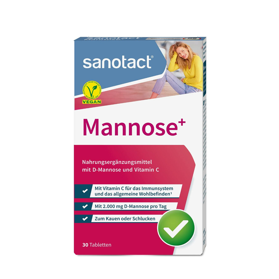 자노탁트 <b>만노스</b> 요도, 방광 영양제 30정 / sanotact Mannose Kapseln, 30 St