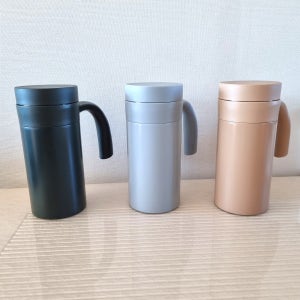 텀블러 손잡이 차 거름망 약 450ml 스텐 보온 보냉