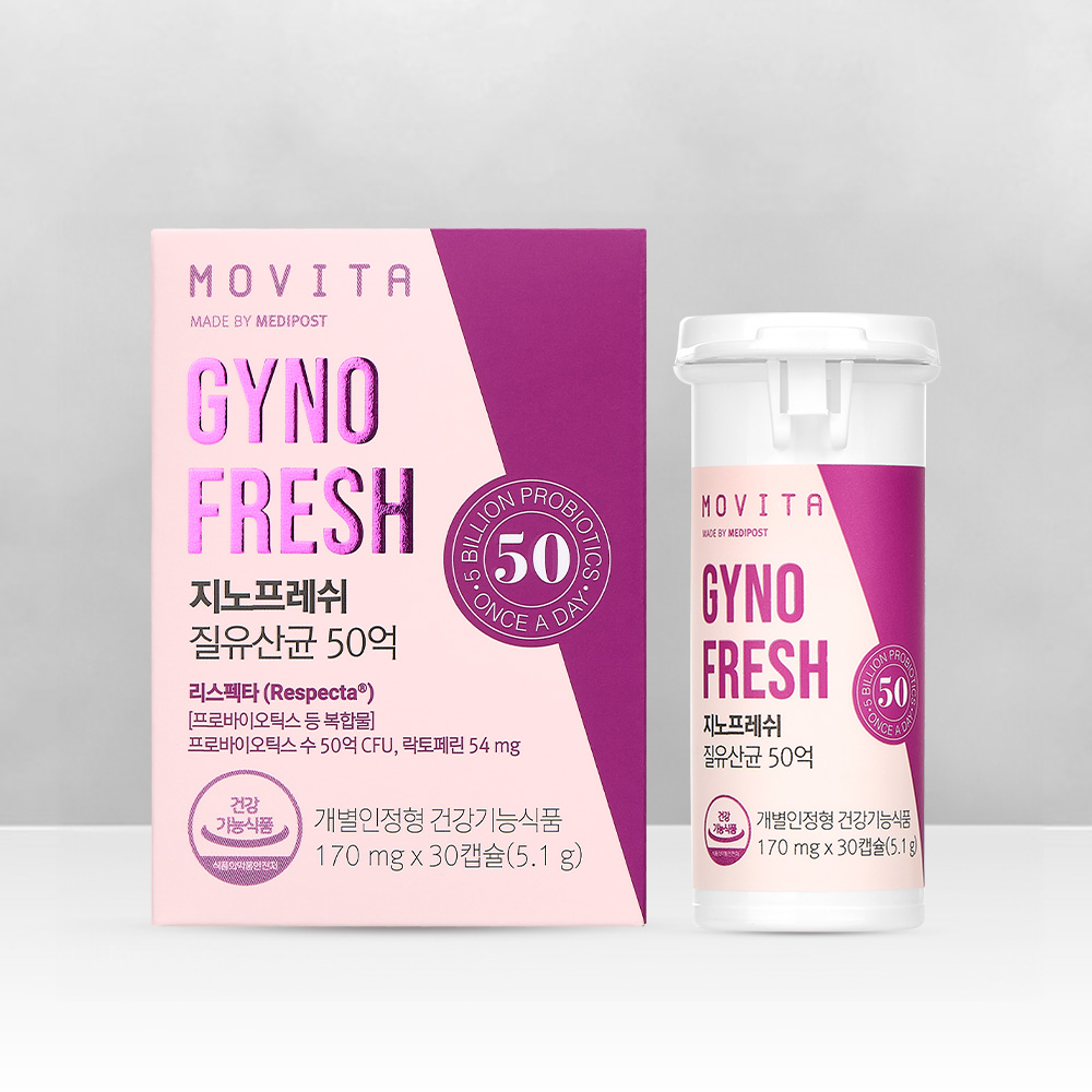 모비타 50억 지노프레쉬 질유산균 리스펙타 임산부 장건강 여성 영양제 30캡슐, 1개