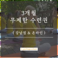 [에이프로요가스쿨] 3개월 무제한 수련권 (강남점 & 온라인)