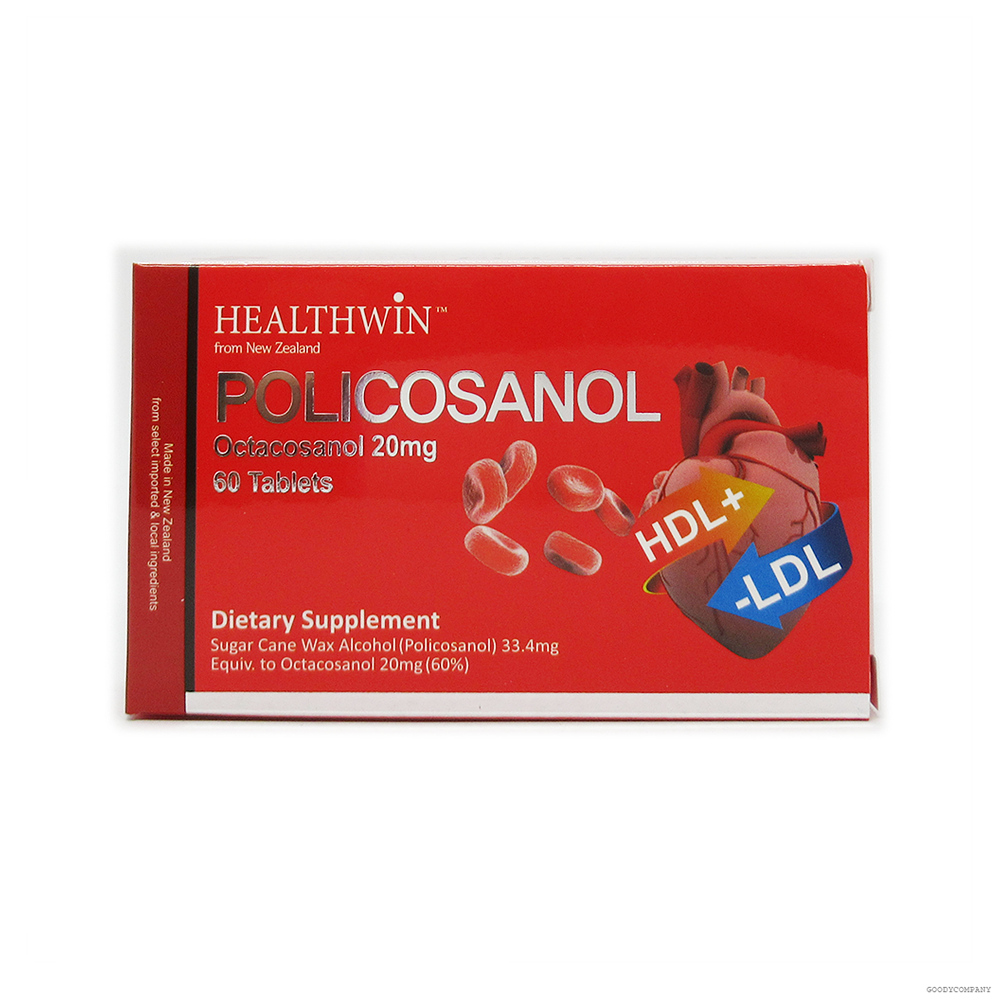 <b>HealthWin</b> Policosanol (Octacosanol 20mg) <b>헬스윈</b> 뉴질랜드 폴리코사놀 <b>옥타코사놀</b> 20mg 60정 3팩