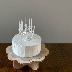 하이오즈 자작나무 원목 우드 꽃소반 케이크 스탠드 트레이 테이블 매트