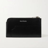 아크네스튜디오 로고 가죽 지퍼 지갑 블랙 ACNE STUDIOS