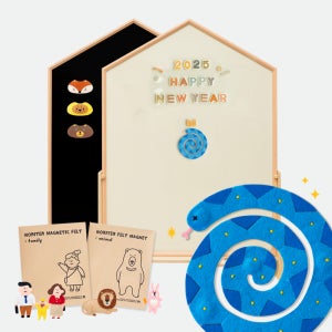 2025 한정판 푸른뱀 시그니처 양면 유아자석 칠판 교구 스탠드