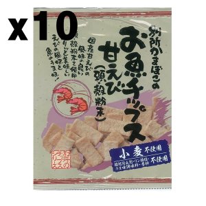 벳쇼카마보코 피쉬 칩스 스위트 쉬림프 스낵 40g x10개 Bessho Kamaboko Fish Chips Sweet Shrimp