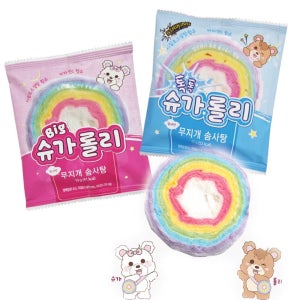 무지개 비타민 롤 솜사탕 톡톡 슈가롤리10gX15개입