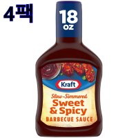 크래프트 스위트 스파이시 바베큐소스 510g 4팩 Kraft