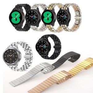 삼성 갤럭시 워치4 3 액티브 기어S2 S3 클래식 42/46/40/44/41/45mm 고급 신형 클래식 메탈 시계줄 밴드 스트랩 줄질