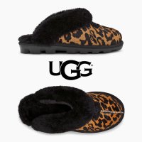 UGG 어그 코케트 양털 슬리퍼 호피 브라운