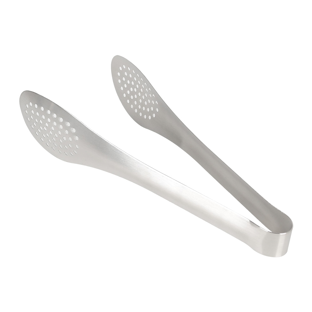 스뎅 무광 스텐 타공 집게 13cm 빵 샐러드 뷔페