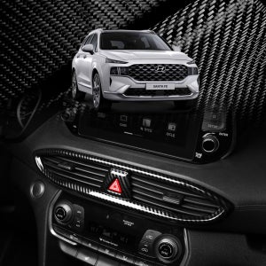 카스타 더뉴 싼타페 카본 몰딩 튜닝 센터페시아 송풍구 커버