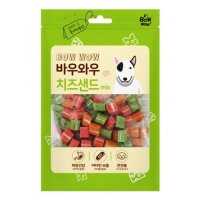 강아지 바우와우 치즈 샌드 120g 애견 트릿 큐브 간식