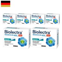 독일 BIOLECTRA 바이오렉트라 마그네슘 400mg 울트라 40정 6팩