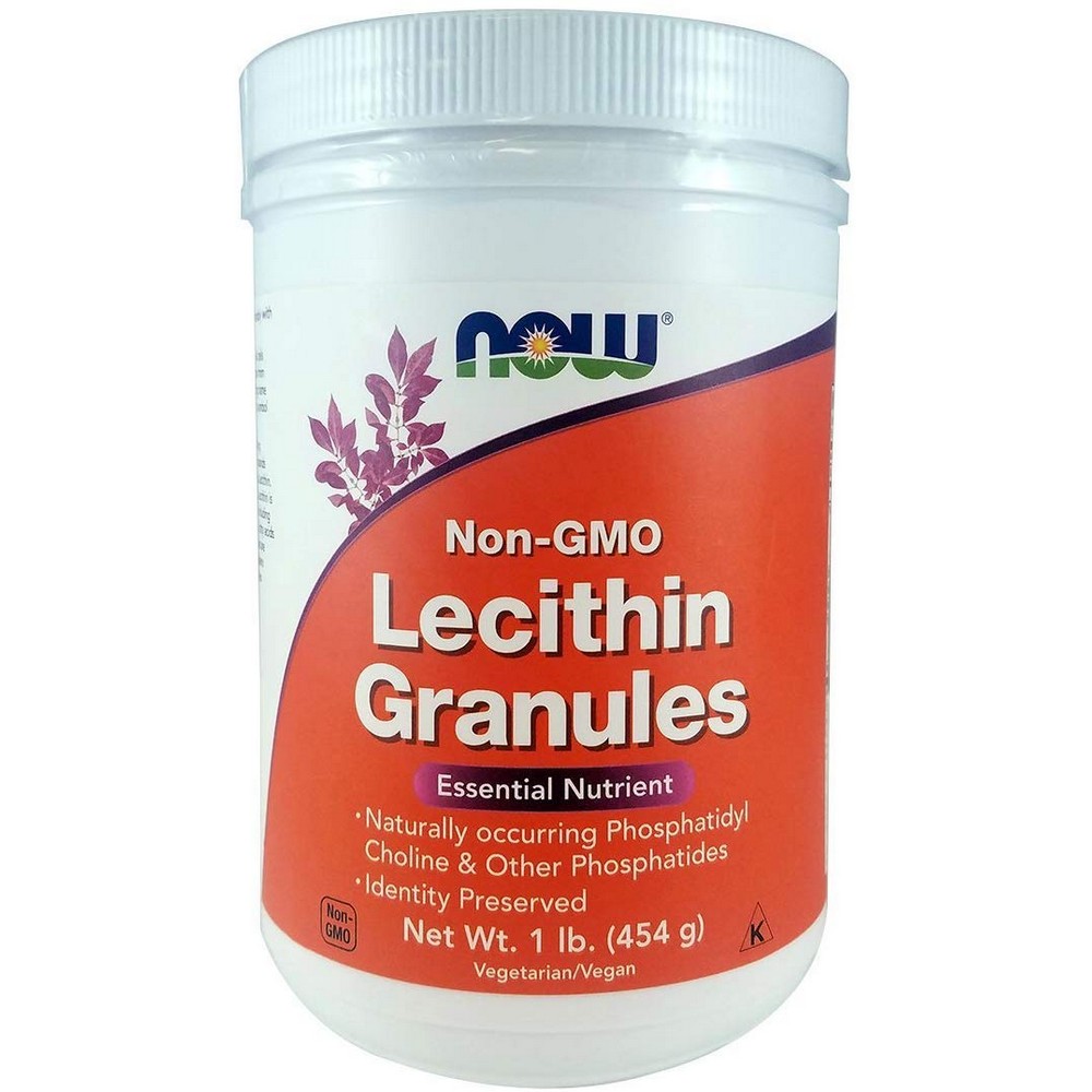 <b>나우푸드 대두 레시틴</b> 효능 과립 분말 파우더 포스파티딜 콜린 Non-GMO(454g)