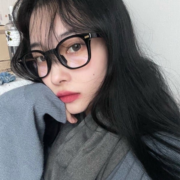 블루라이트차단 안경 사각 투명 뿔테 안경테 남자 여자 검정 얼굴형에맞는