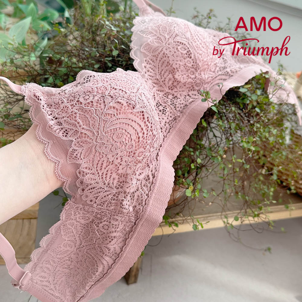 아모 트라이엄프 레이스 브라렛 노와이어 브라 팬티