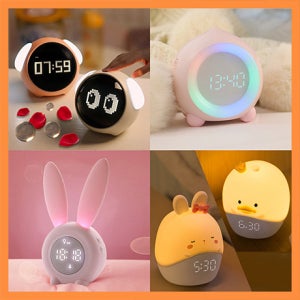 베터라인 귀여운 LED 무소음 탁상 알람시계 무드등 감성 홈인테리어 크리스마스 선물