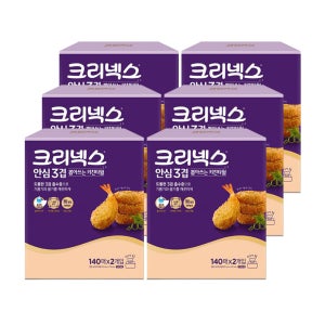 유한킴벌리 크리넥스 안심 3겹 뽑아쓰는 키친타올 140매 2입x6팩