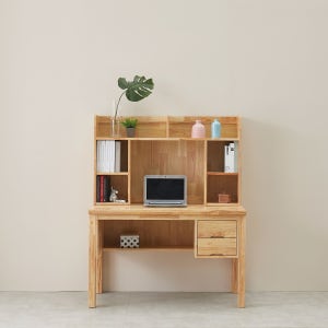 퍼니챗 100% 고무나무 원목 편수책상 세트 책꽂이 서랍장 / 주문제작 가능