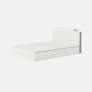 일룸 반트 수납침대 프레임(조명형) 헤드형, Q(퀸), SP(화이트)