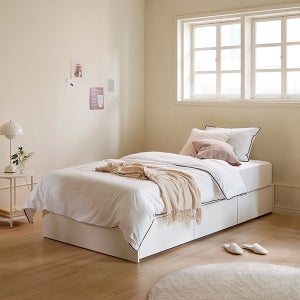 일룸 반트 수납침대(매트리스 미포함) 무헤드형, SS(슈퍼싱글), SP(화이트)