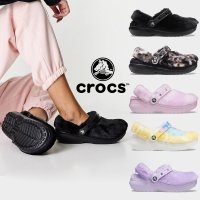 Crocs 클래식 퍼 슈어 방한 슬리퍼 겨울