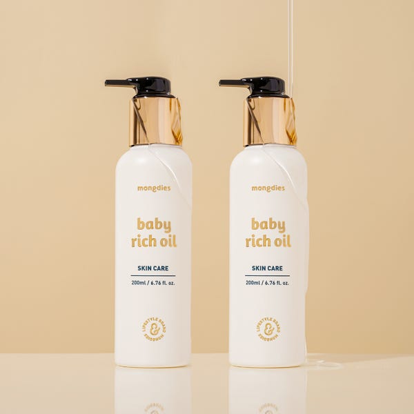 1+1 몽디에스 아기오일 신생아 베이비 유아 마사지 고보습 두피 케어 오일 200ml