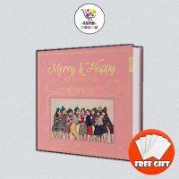 트와이스 앨범 Merry & Happy TWICE 1집리패키지 Happy(핑크) 버전